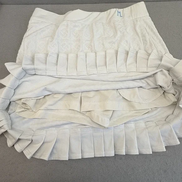J McLaughlin Skort Lot 2 S Pleated Hem Stretch Golf Tennis Skirt Pink + White - Picture 11 of 16